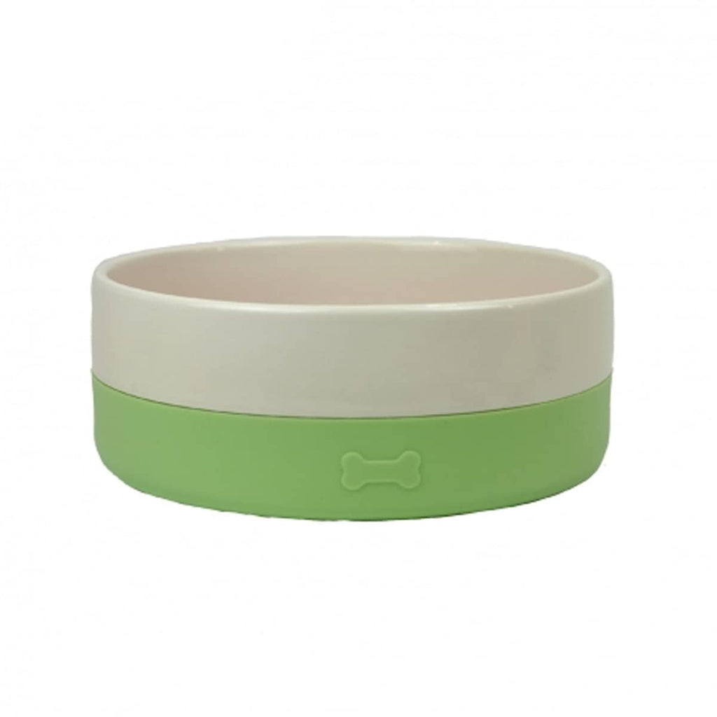 Ancol Ceramic Dog Bowl With Non-Slip Silicone Base 400ml