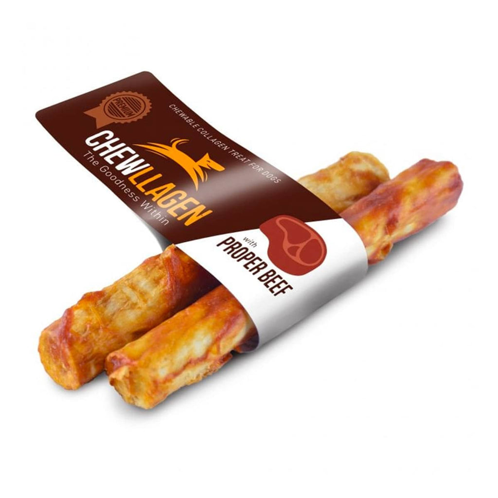 Chewllagen ollagen Beef Medium Roll 2pk For Dogs Aprox 5'