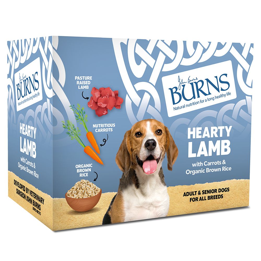 Burns Dog Food Hearty Lamb Carrots and Organic Brown Rice 395g