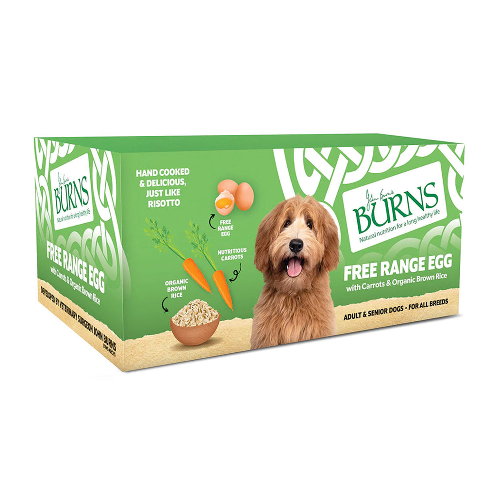 Burns Free Range Egg Wet Dog Food with Carrots & Brown Rice 395g