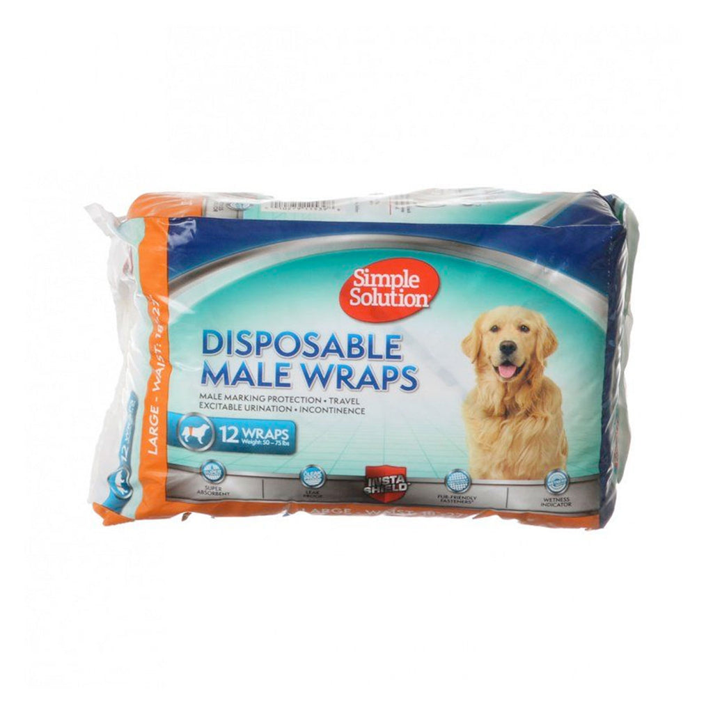 Simple Solution Disposable Male Wraps - Large 12pk