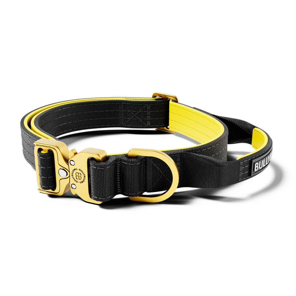 BullyBillows 2.5cm Lighter Combat® Collar | With Handle & Secure Clip - Black X Yellow
