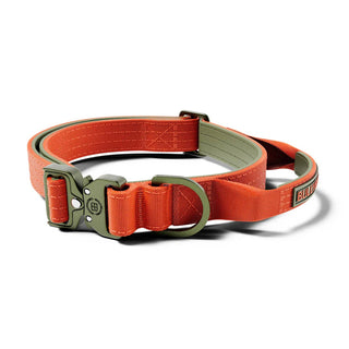 BullyBillows 2.5cm Lighter Combat® Collar | With Handle & Secure Clip - Burnt Orange X Khaki