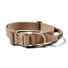 Load image into Gallery viewer, BullyBillows 4cm Lighter Combat® Collar | With Handle &amp; Secure Clip - Tan Large