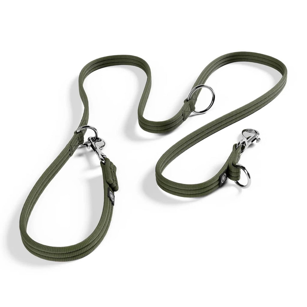 BullyBillows Training Double Ended Dog Lead | 2m Length - Khaki