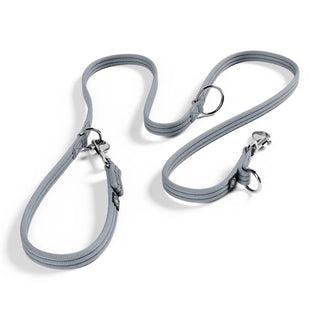 BullyBillows Training Double Ended Dog Lead | 2m Length - Metal Grey
