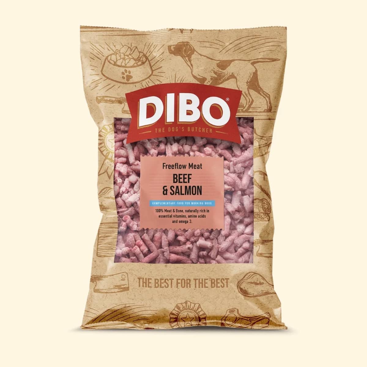 DIBO Beef & Salmon Freeflow Meat 1kg – Animal Station Ltd – Animal ...