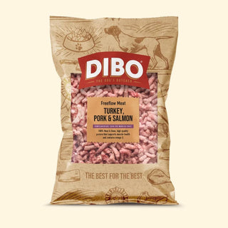 DIBO Turkey, Pork & Salmon Freeflow Meat 1kg