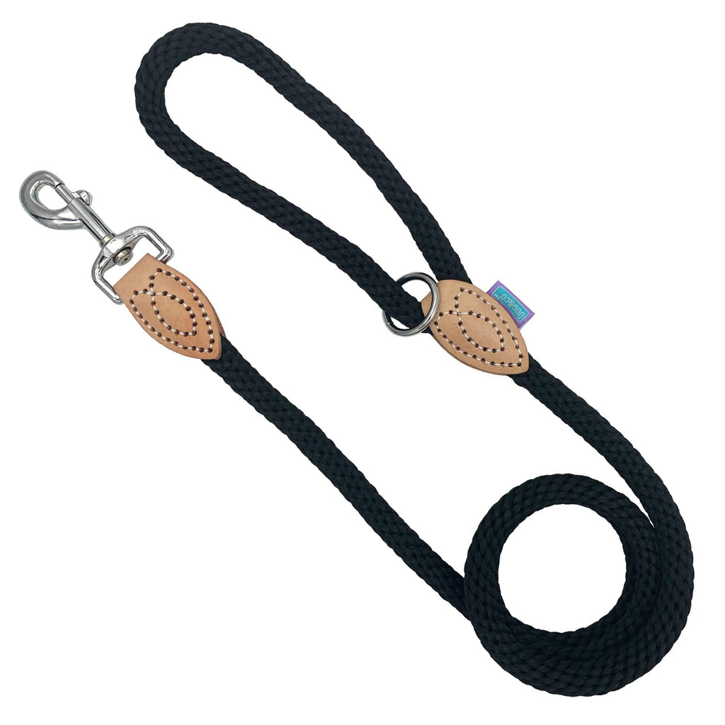 Hem & Boo Dog & Co Soft Touch Rope Trigger Leads – Thin Black