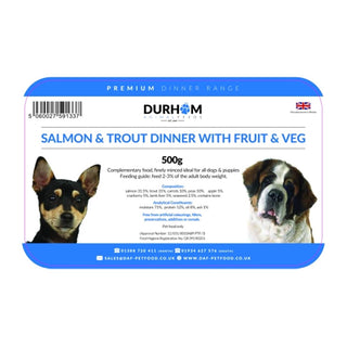 Durham Salmon & Trout Dinner with Fruit & Veg 500g