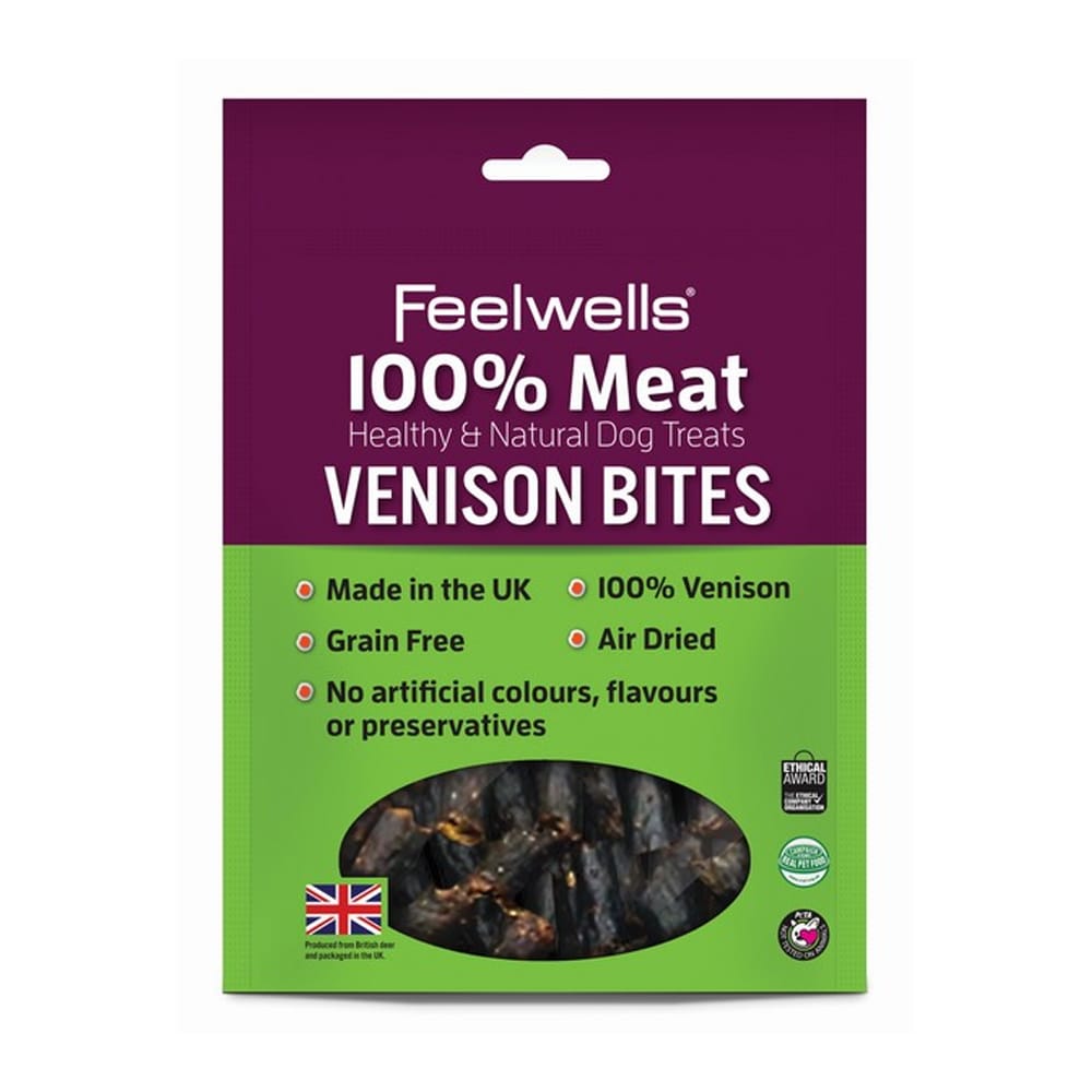 Feelwells 100% Meat Treats Venison Bites 100g