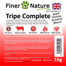 Load image into Gallery viewer, Finer By Nature Tripe Complete 1kg