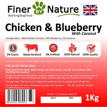 Load image into Gallery viewer, Finer by Nature Chicken &amp; Blueberry with Coconut 1kg