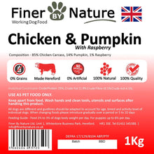 Load image into Gallery viewer, Finer by Nature Chicken &amp; Pumpkin with Raspberry 1kg