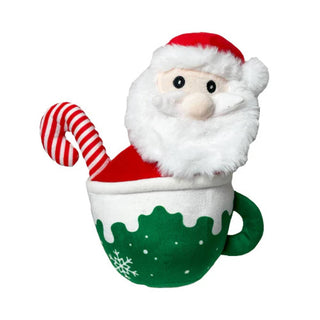 Happy Pet Christmas Santa Mug Dog Toy