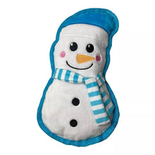 Load image into Gallery viewer, Happy Pet Christmas Snowman Flat Squeaker Dog Toy