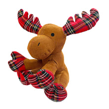 Load image into Gallery viewer, Happy Pet Tartan Christmas Moose Dog Toy