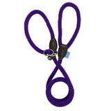 Hem and Boo Purple Slim Soft Touch Rope Slip Lead 150cm