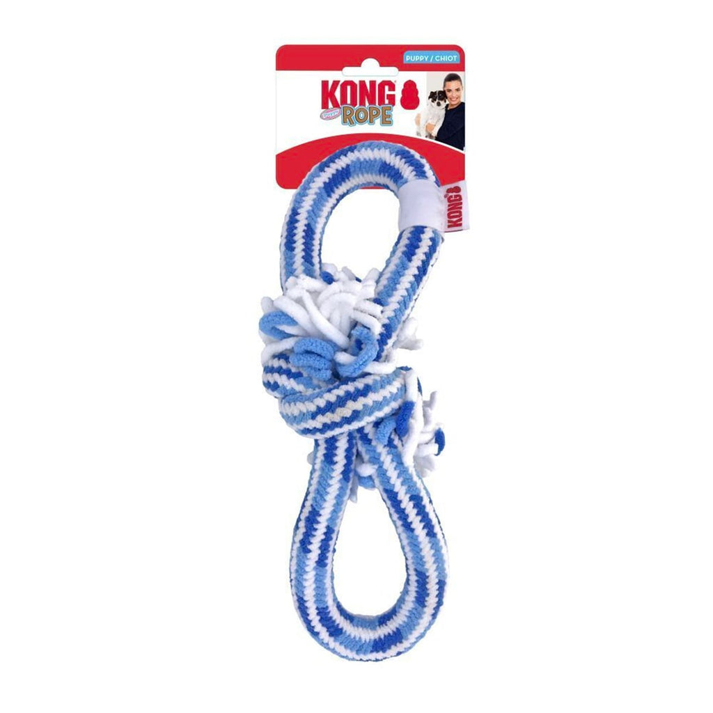 KONG Rope Tug Fetch & Tug Puppy Toy - Pink/Blue