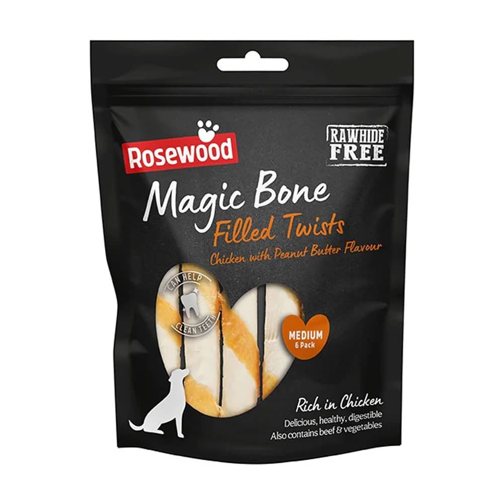 Rosewood Magic Bone Twists Chicken Medium 6pc 195g