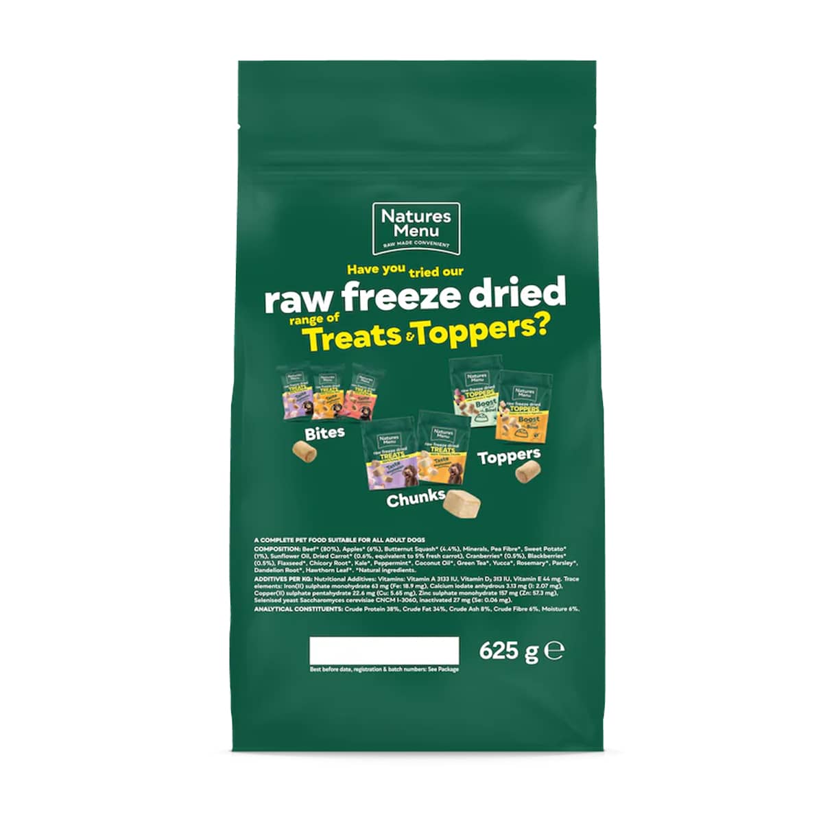 Natures Menu 80 20 Beef Freeze Dried 625g Animal Station Ltd natures-menu-80-20-beef-freeze-dried-625g-animal-station-ltd