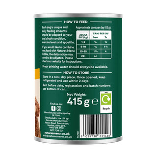 Natures Menu Chicken and Vegetable Hearty Stew Can 415g