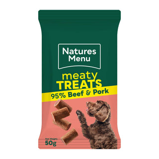 Natures Menu 95% Beef & Pork Meaty Treats 60g