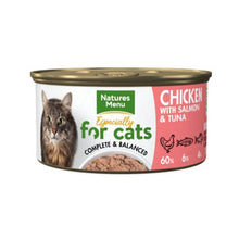 Load image into Gallery viewer, Natures Menu For Cats Chicken, Salmon &amp; Tuna 85g