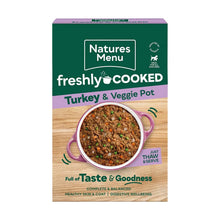 Load image into Gallery viewer, Natures Menu Freshly Cooked Turkey &amp; Veggie Pot 400g