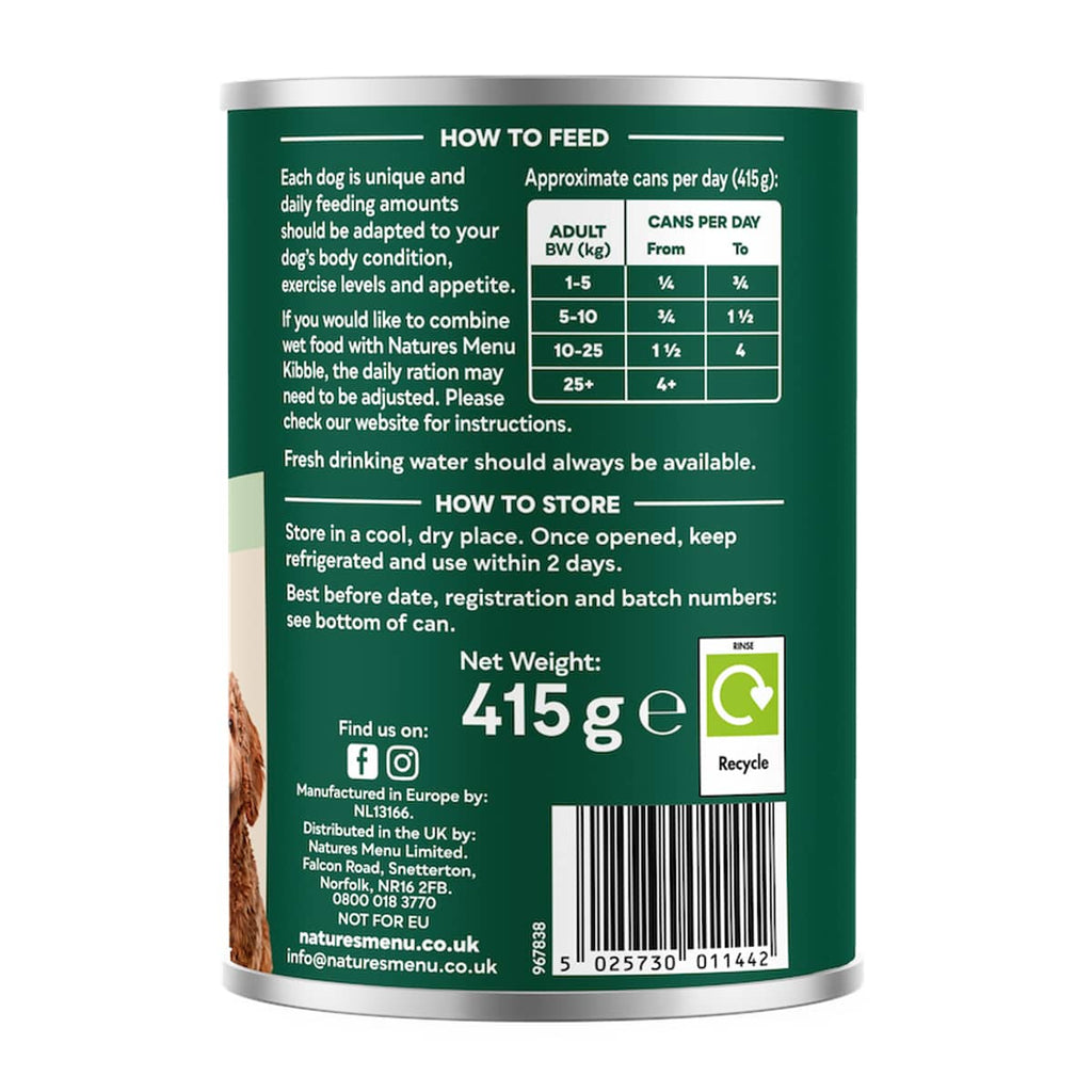 Natures Menu Lamb and Vegetable Hearty Stew Can 415g