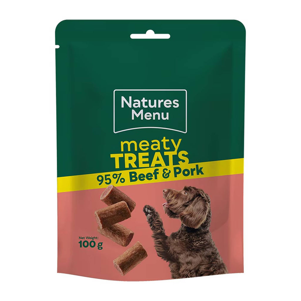 Natures Menu Meaty Treats Beef & Pork Dog Treats 100g