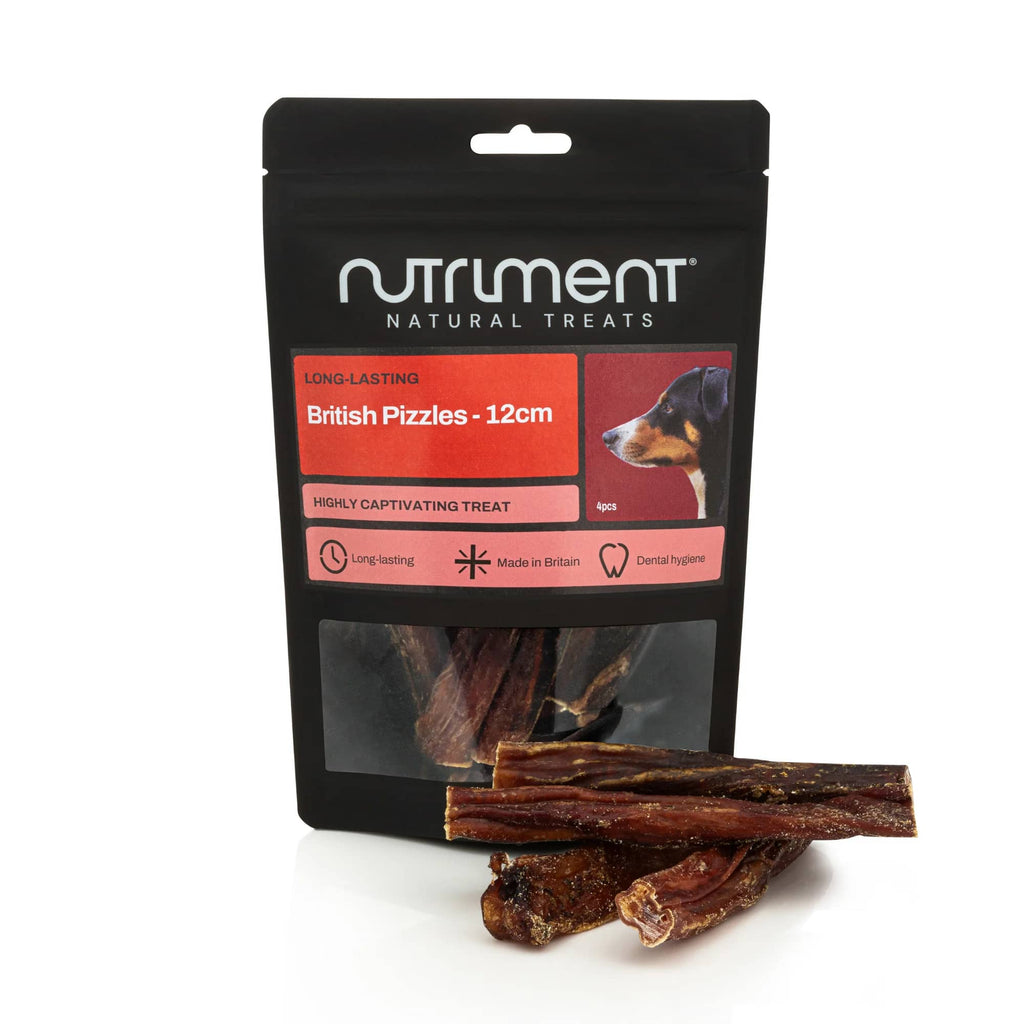 Nutriment Long Lasting 12cm British Pizzles "Bully Sticks" 4pcs