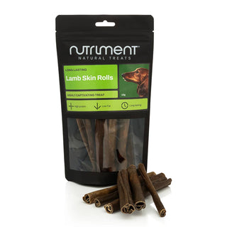 Nutriment Natural Treats Lamb Skin Rolls for Dogs 125g