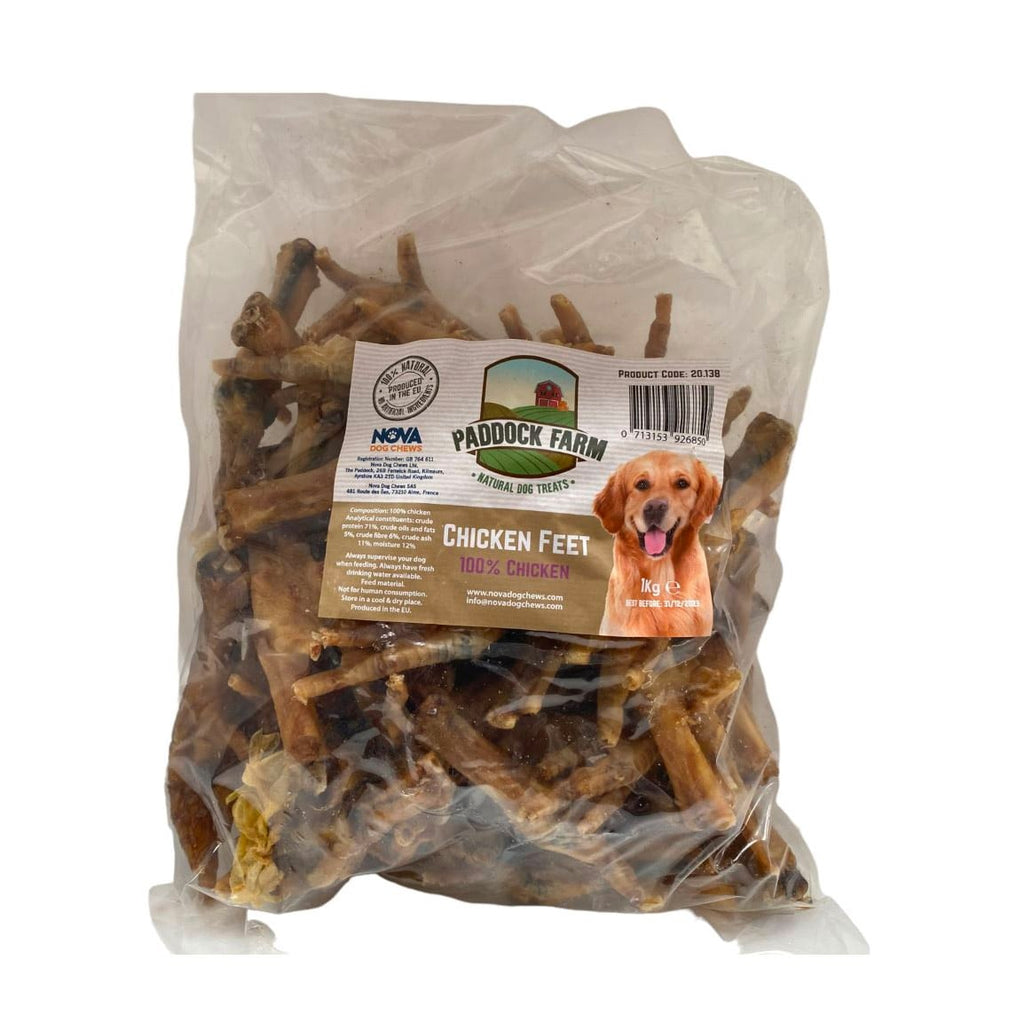 Paddock Farm Chicken Feet Dog Treats 1kg