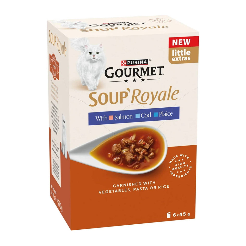 Purina Gourmet Soup Royale Salmon, Cod & Plaice 45g