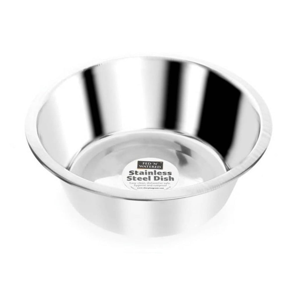 Sharples Fed 'N' Watered Stainless Steel Dog Bowl 25cm