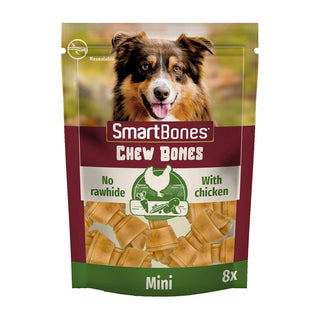 Smartbones 8 x Mini Chicken Bones Rawhide Free Chew Dog Treats