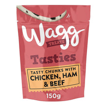 Load image into Gallery viewer, Wagg Tasty Chunks - Chicken, Ham &amp; Beef 125g