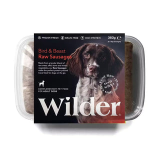 Wilder Frozen Bird & Beast Raw Sausage Dog Food (6x60g) 360g
