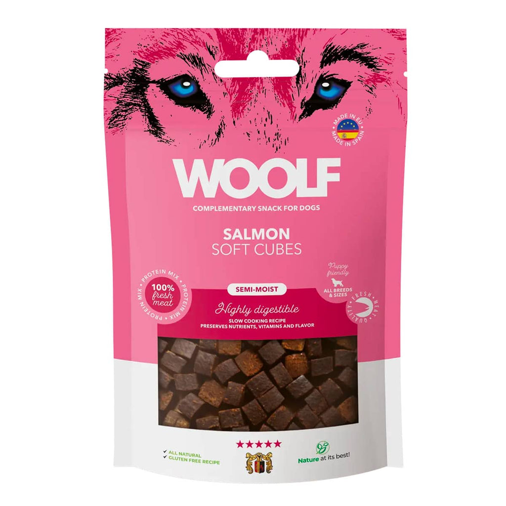 Woolf Soft Cubes Salmon 100g