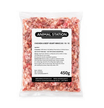 Load image into Gallery viewer, Animal Station Chicken and Beef Heart 80/10/10 450g
