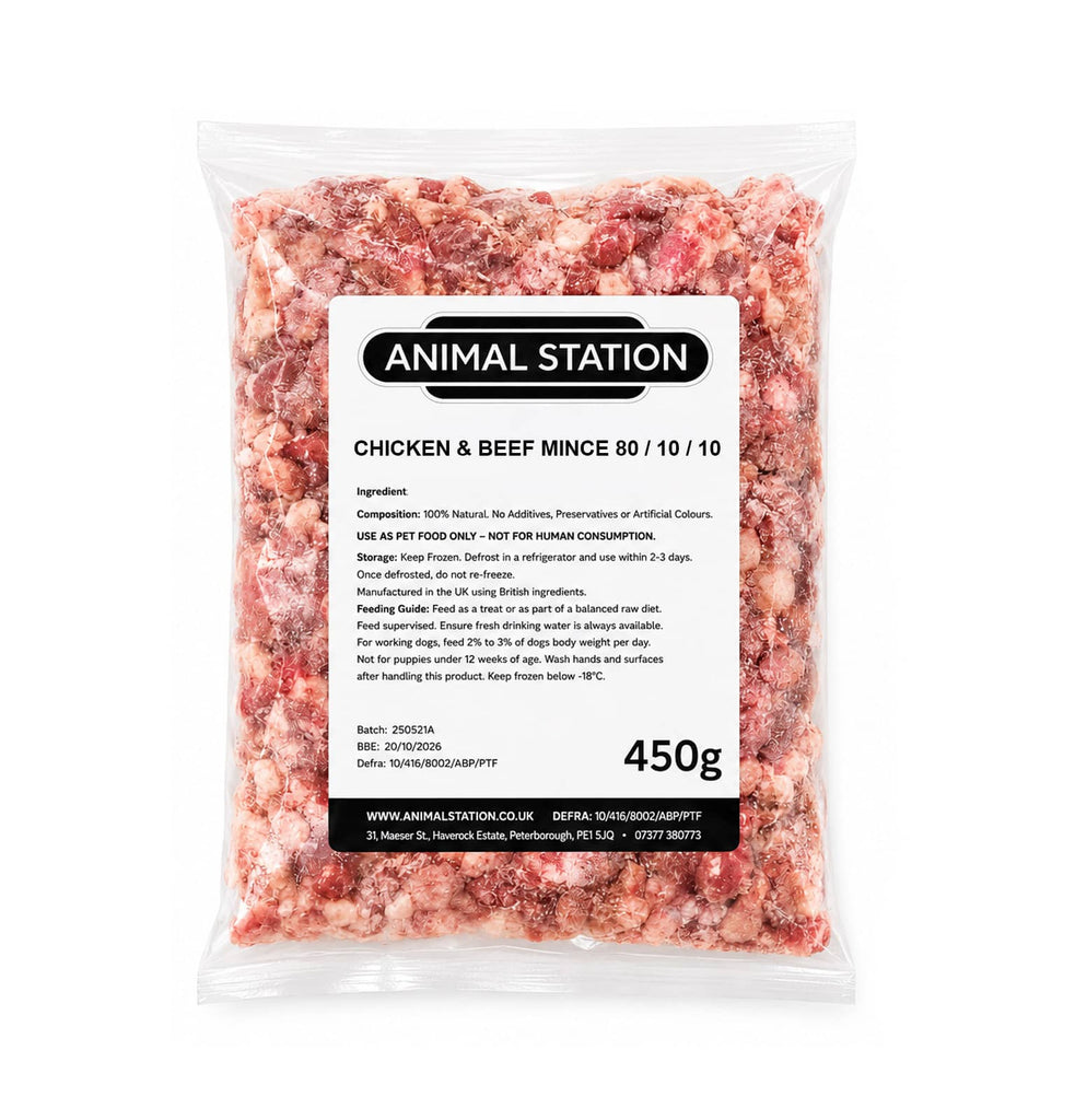 Animal Station Chicken and Beef Mince 80/10/10 450g