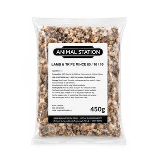Animal Station Lamb and Tripe 80/10/10 Mince 450g
