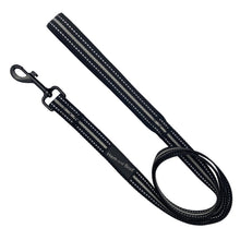 Load image into Gallery viewer, Hem &amp; Boo Reflective Sports Dog Lead Black 150cm