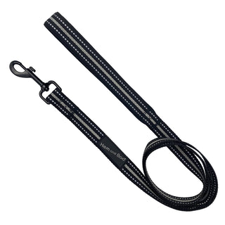 Hem & Boo Reflective Sports Dog Lead Black 150cm
