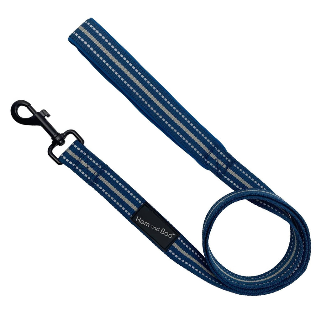 Hem & Boo Reflective Sports Dog Lead Blue 150cm
