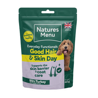 Natures Menu Everyday Functionals Good Hair & Skin Day Dog treat 40g - Turkey