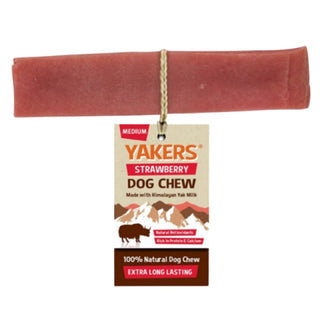 Yakers Strawberry Dog Chew Medium