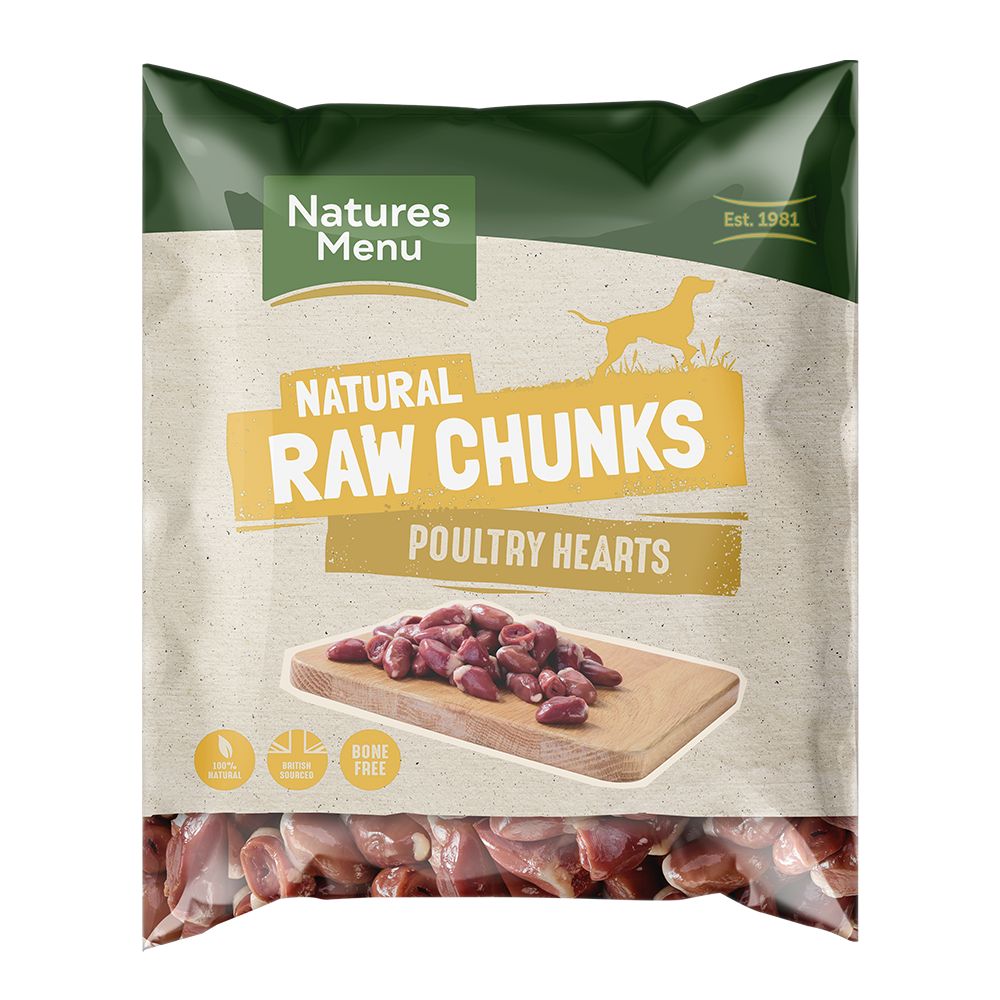 Natures Menu Natural Raw Raw Poultry Heart Chunks