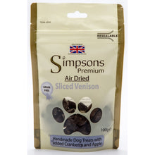 Load image into Gallery viewer, Simpsons Premium Air Dried Sliced Venison Treat